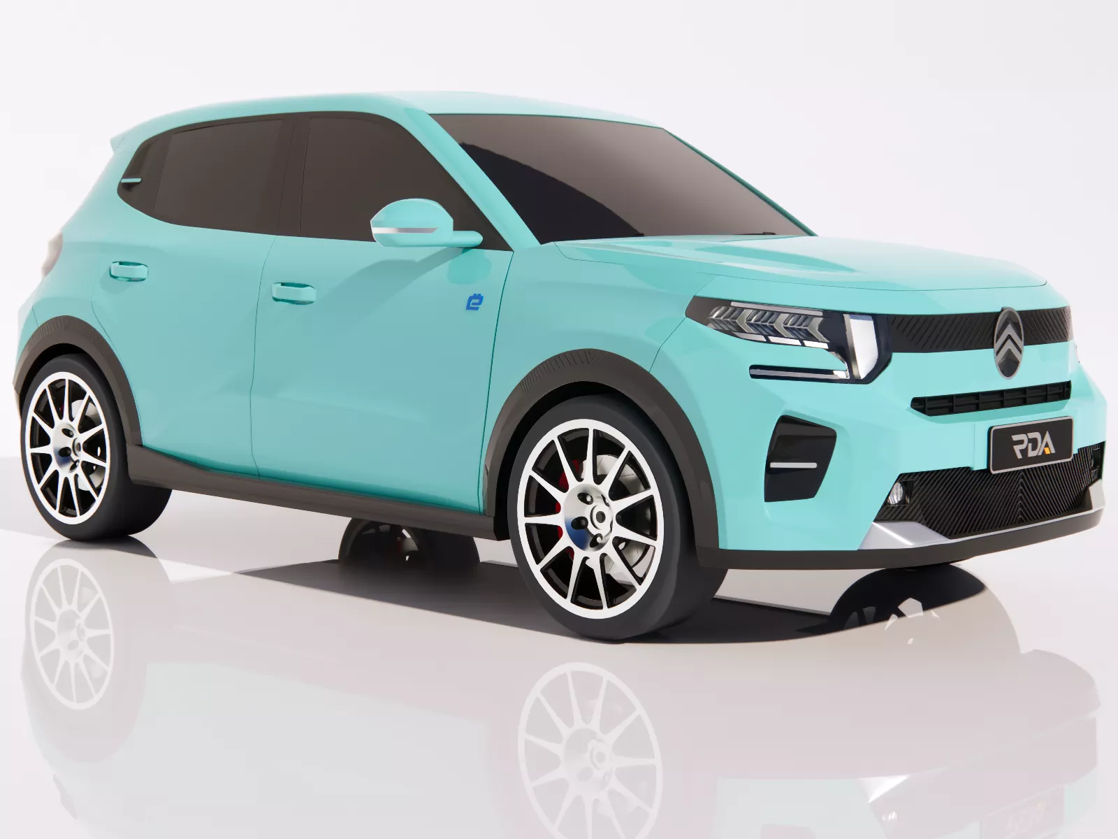 Citroen e-C3 2024 without Interior Free 3D model
