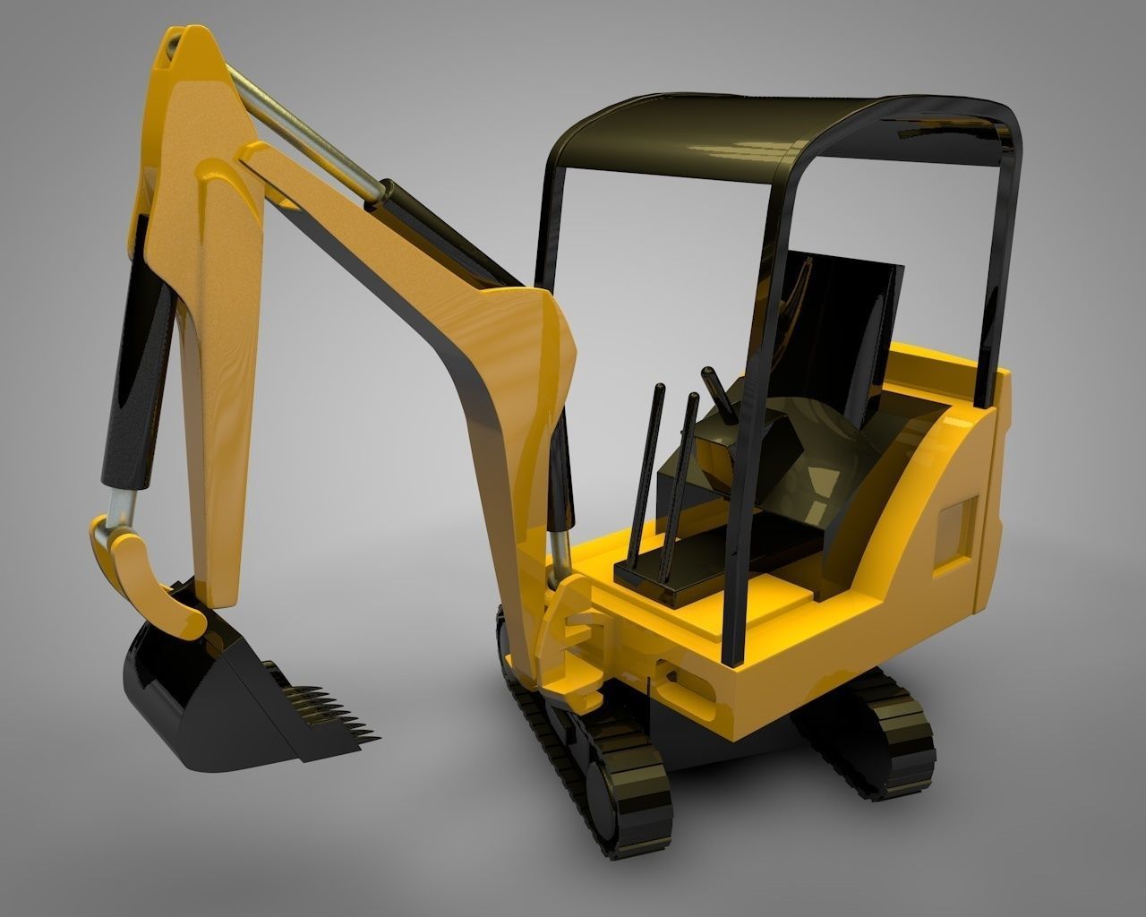 Mechanical Digger 3D model animated | CGTrader