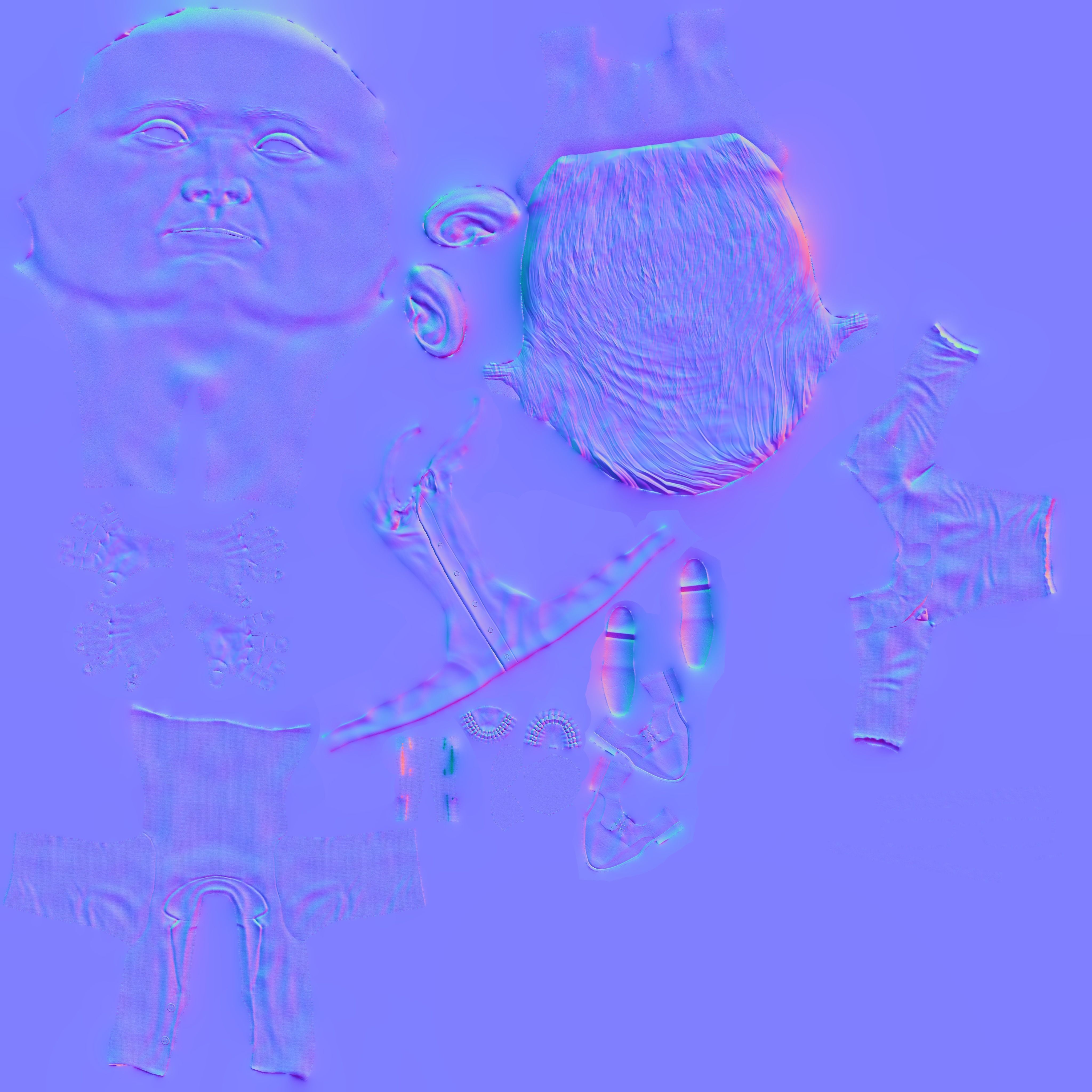 Sedard Drynden caricature  Low-poly 3D model_18