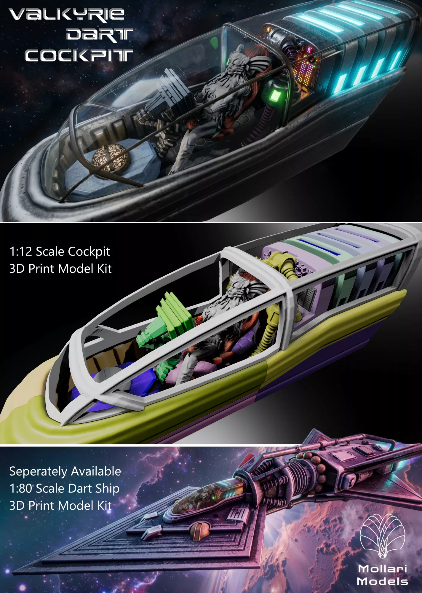Valkyrie Dart Cockpit - Battle Beyond the Stars 3D print model