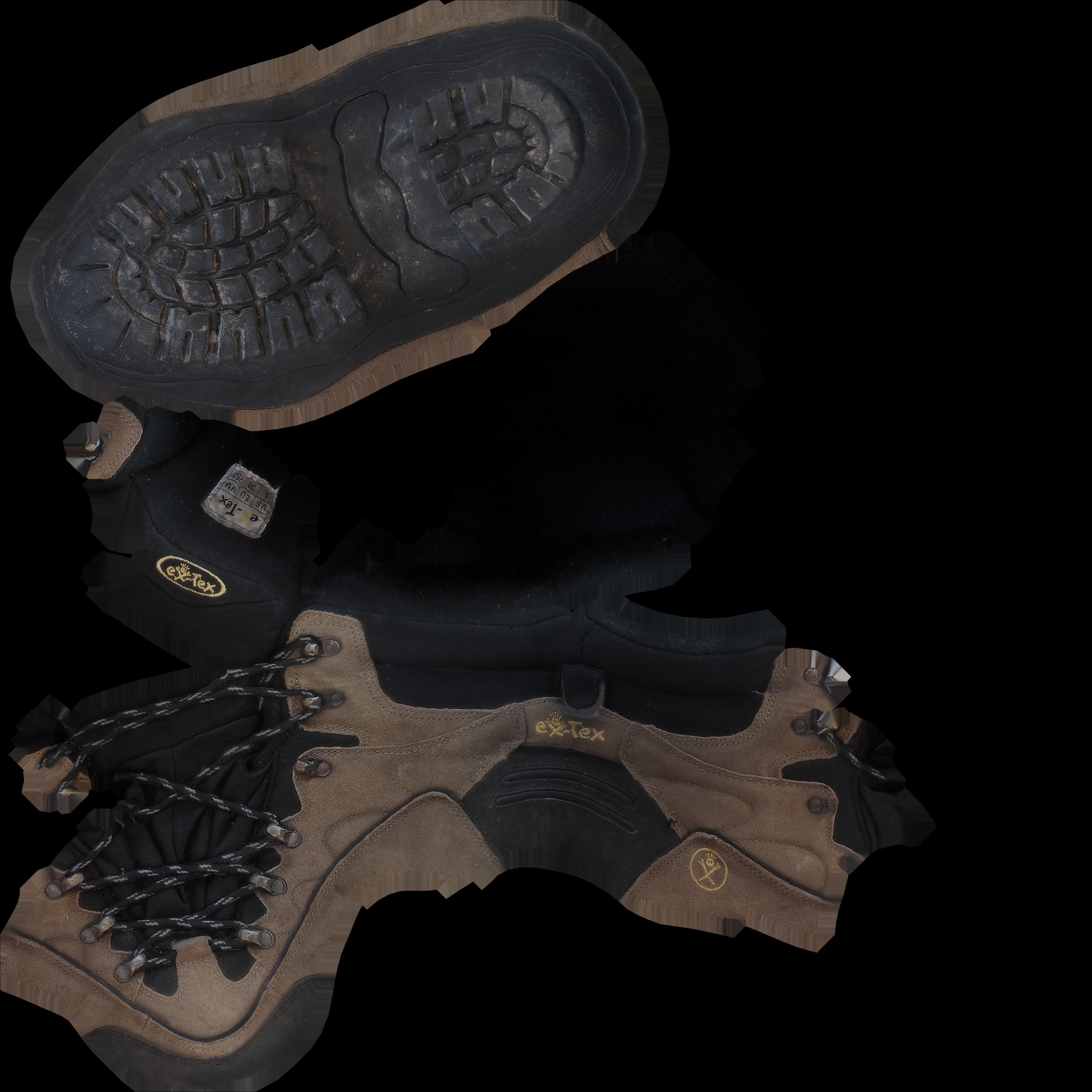 Boot 3D model pair of hiking boots Low-poly 3D model_11