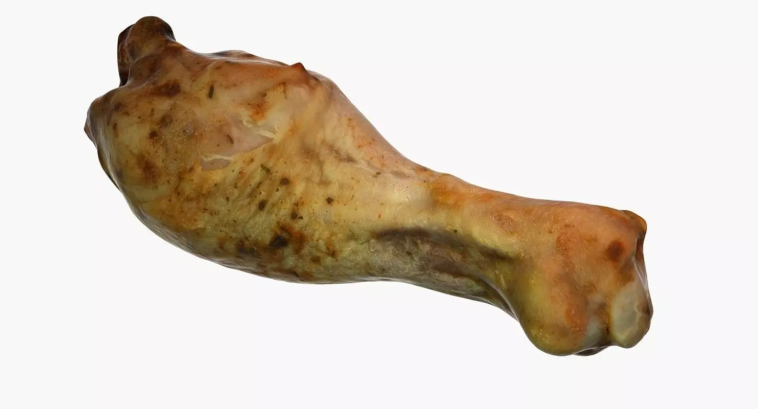 Chicken Leg Low-poly 3D model_0