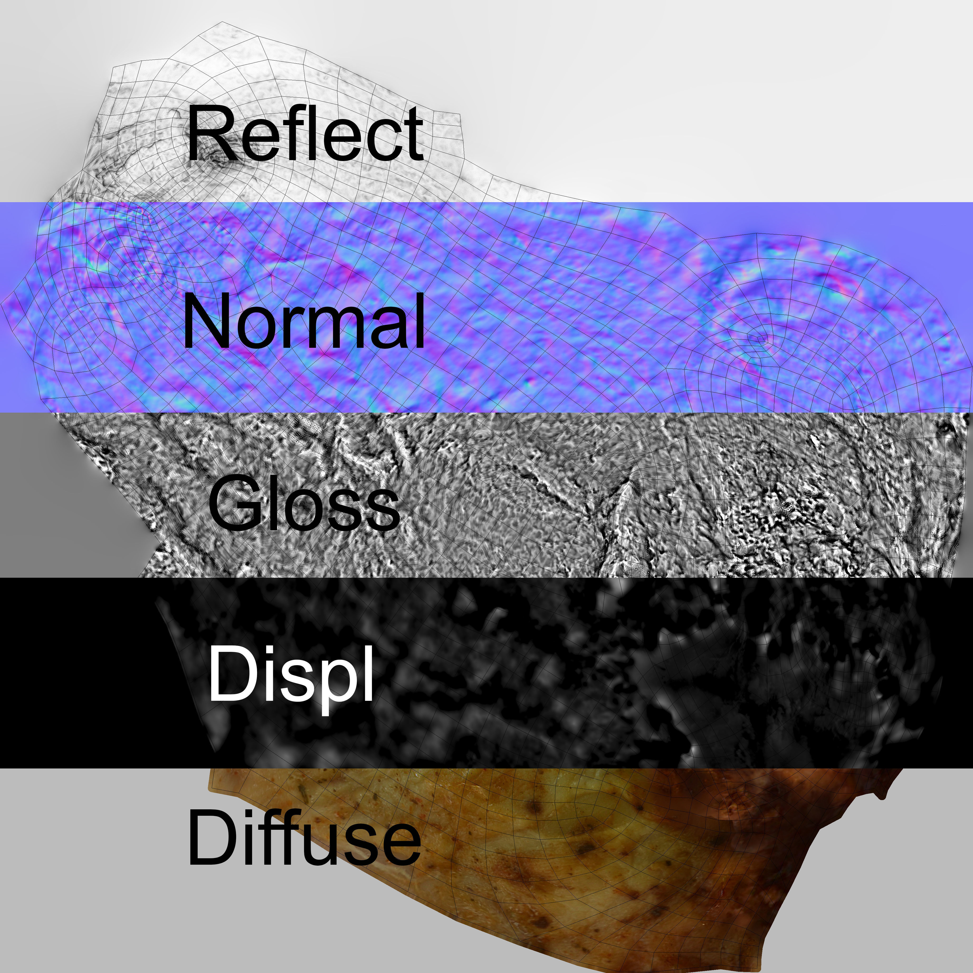 Chicken Leg Low-poly 3D model_9