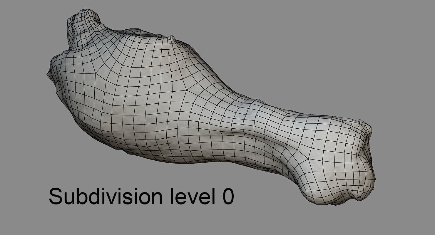 Chicken Leg Low-poly 3D model_5