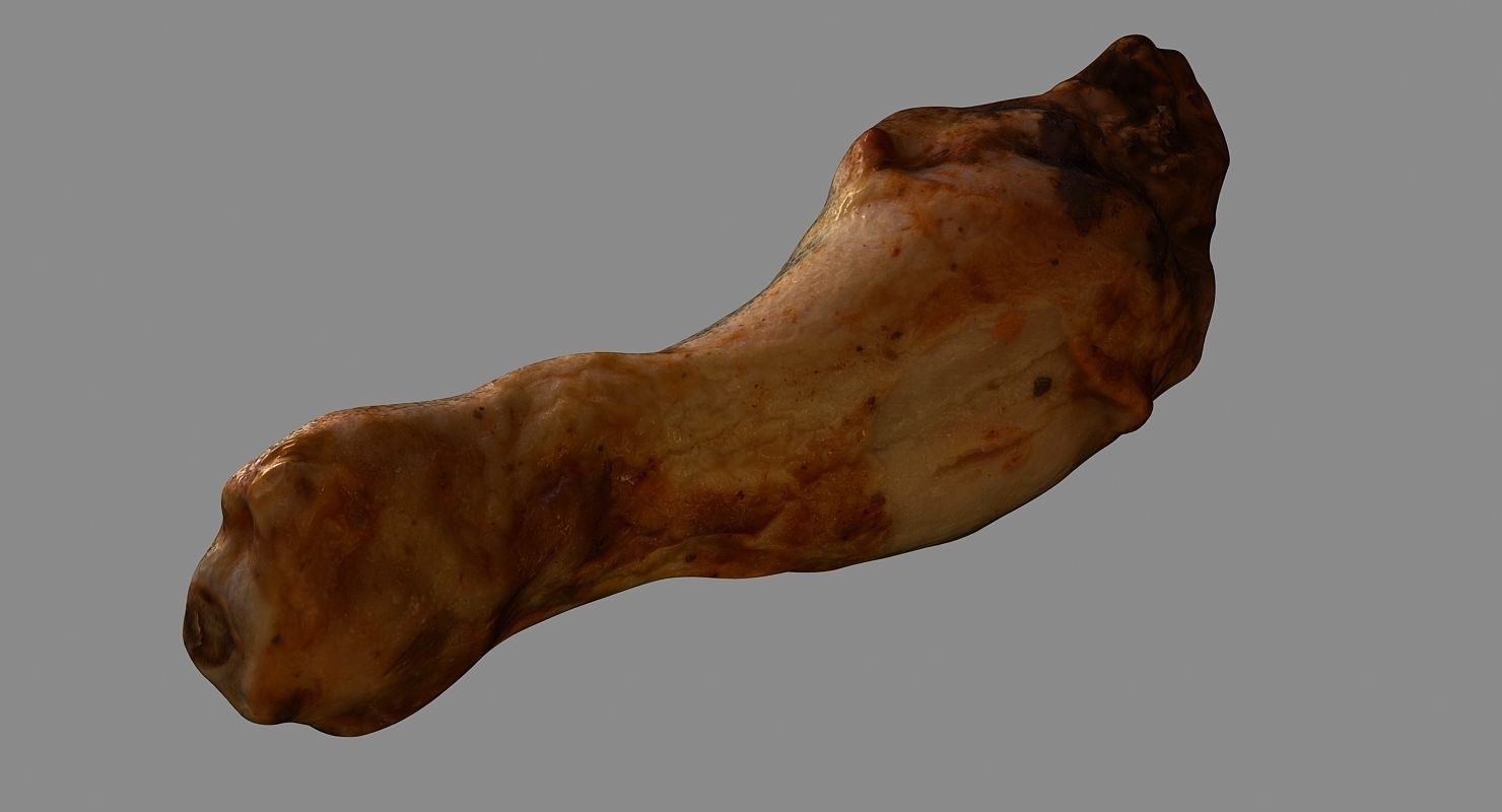 Chicken Leg Low-poly 3D model_1