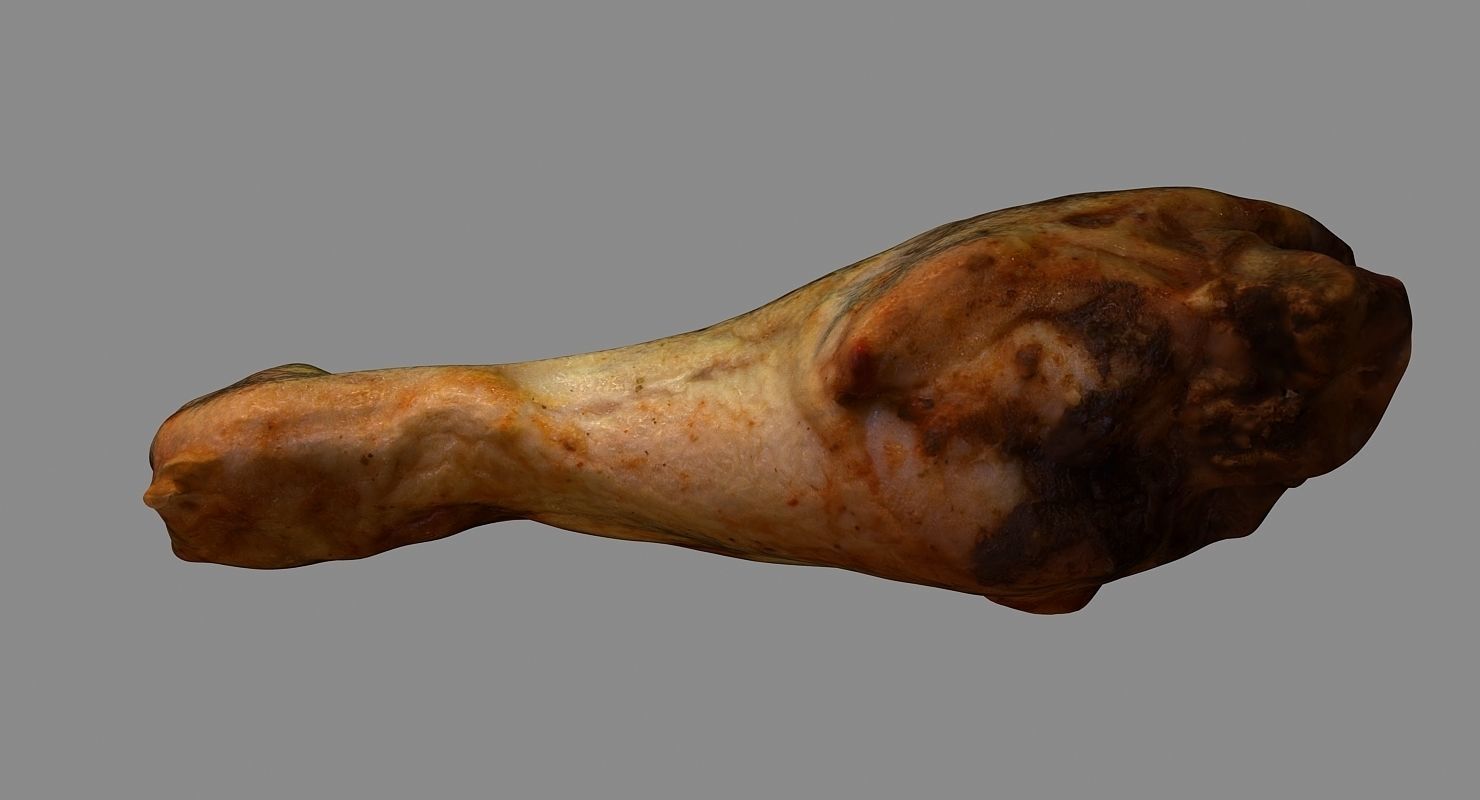 Chicken Leg Low-poly 3D model_6