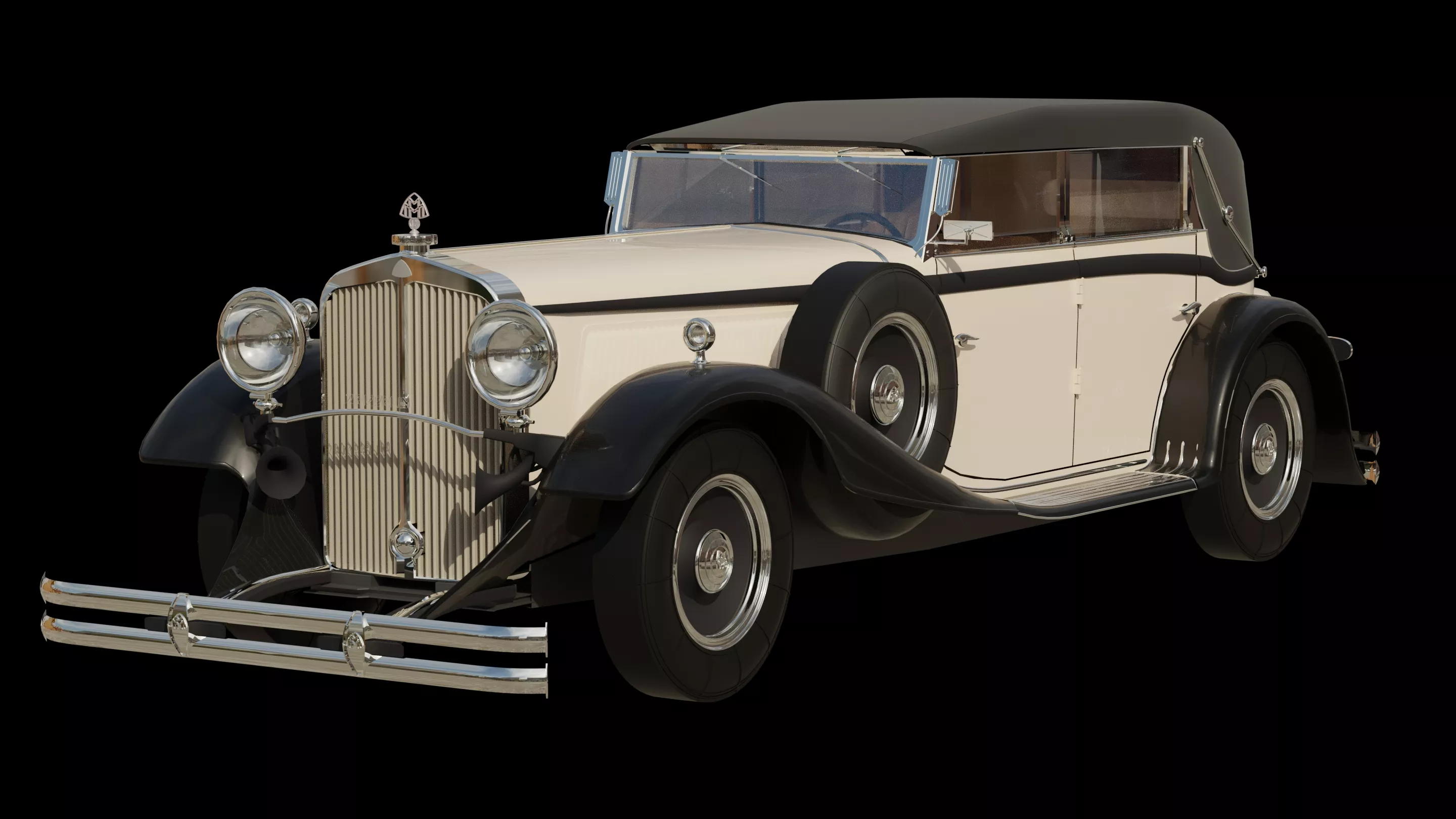 Classic 1930s Luxury Vintage Limousine 3D model
