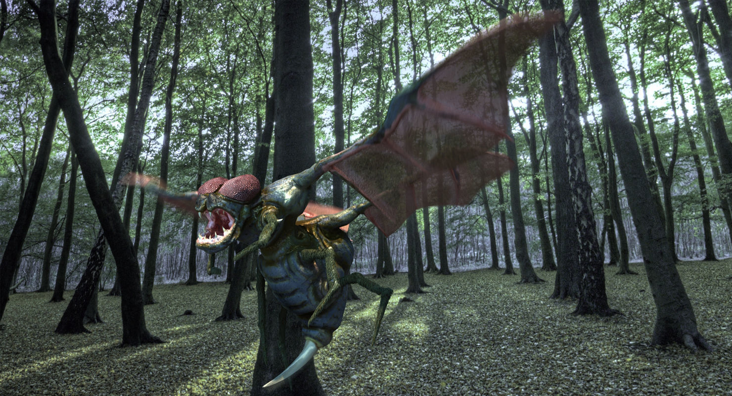 Fly Monster Low-poly 3D model_3