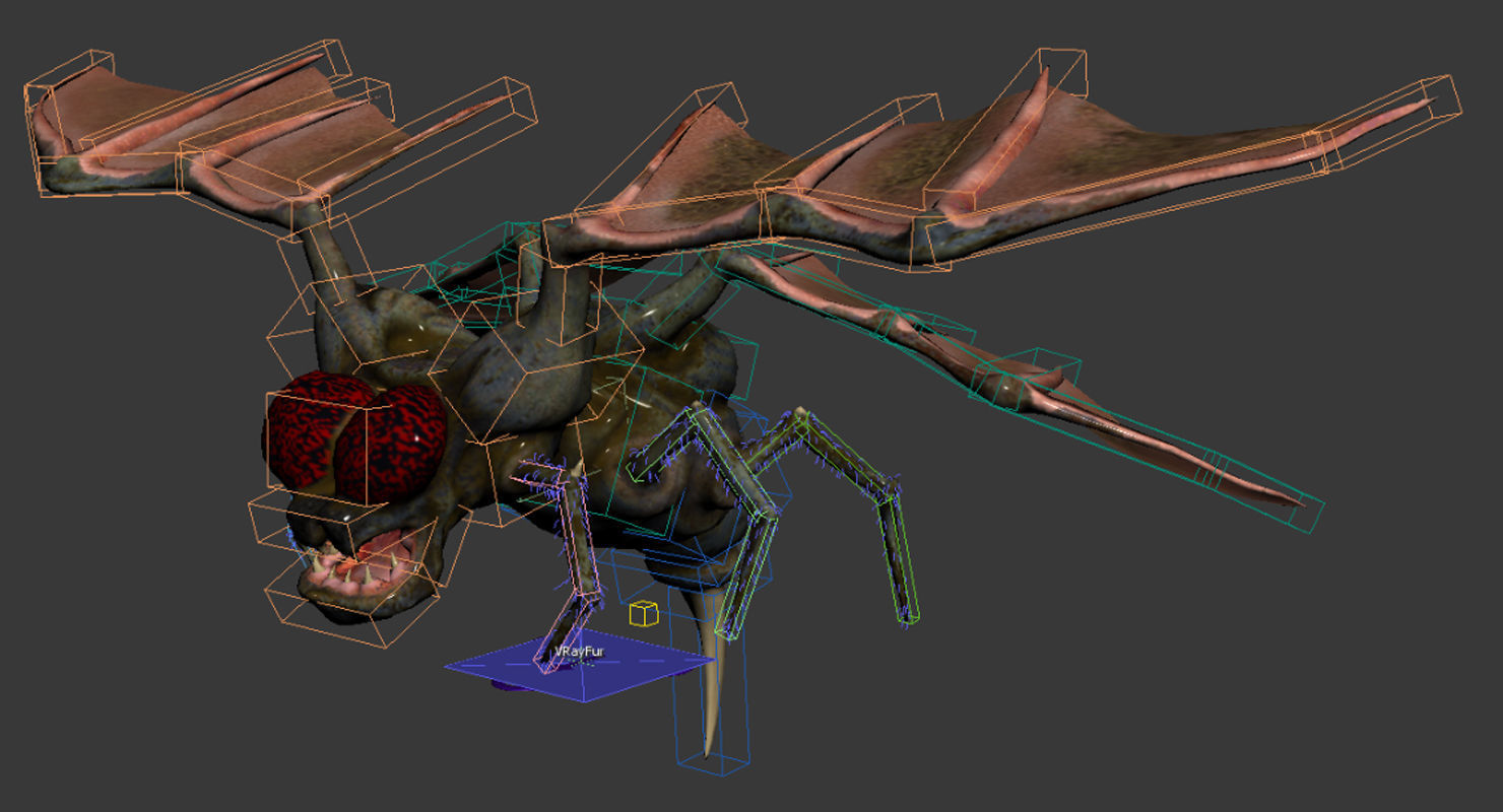Fly Monster Low-poly 3D model_12