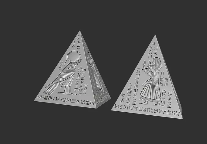  Pyramid Chapel of Ramose Egyptian STL 3D Model