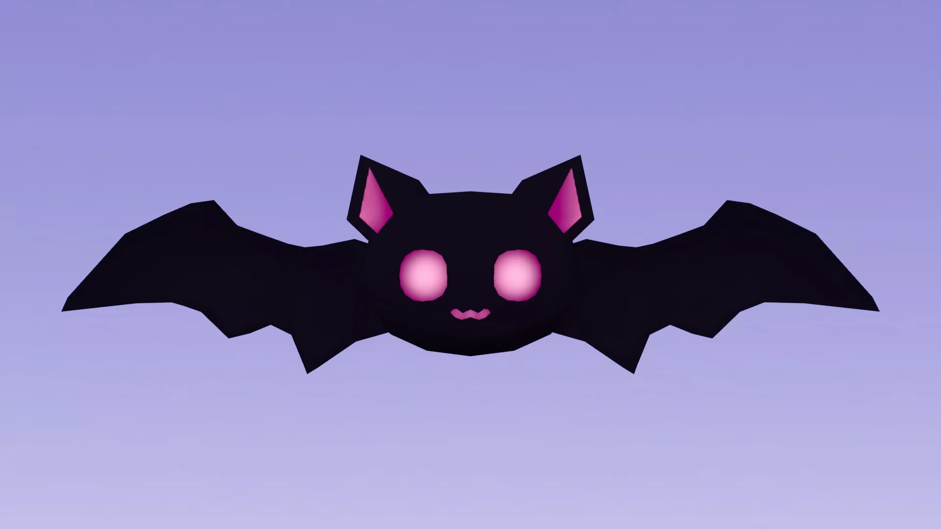 Cute Bat Low Poly Stylized 3D Model Low-poly 3D model