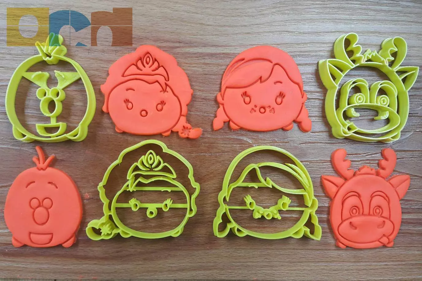 Disney Frozen Characters cookie cutter stl file 3D print model_0