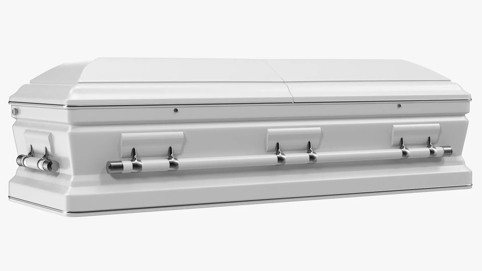 White Funeral Casket 3D model