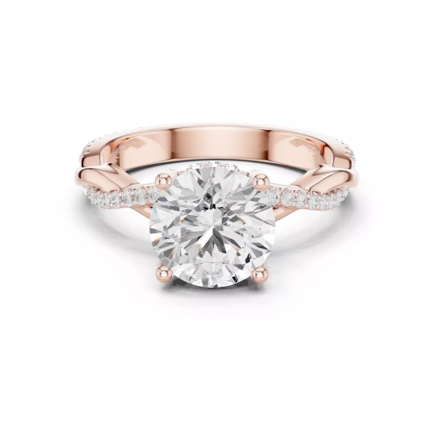 Round Solitaire Ring 3dm stl renders animation 3D print model