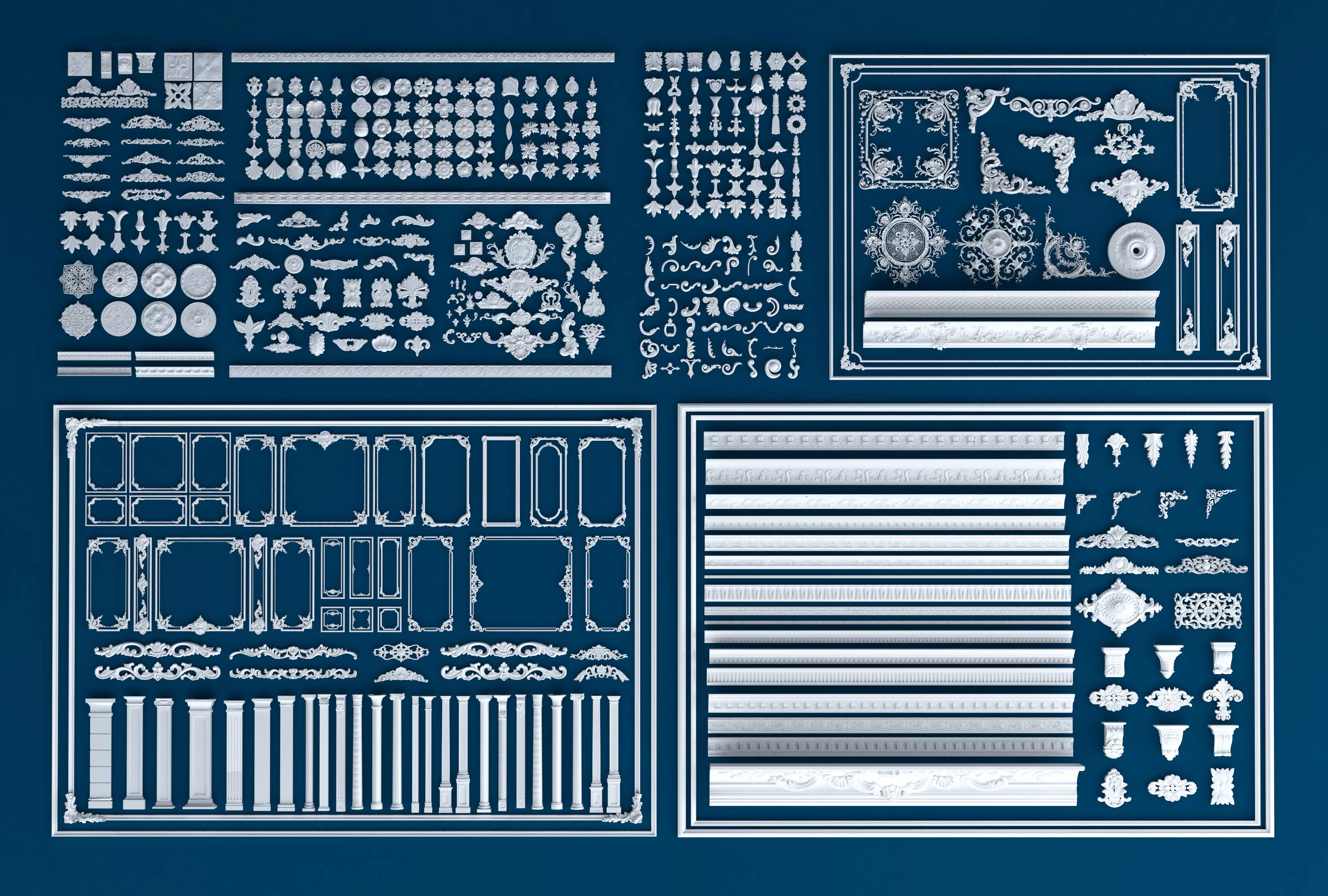 Classical Architectural Ornament Mega Pack 3D model