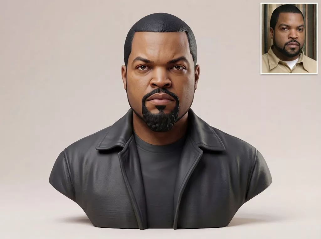 Ice Cube 3D Printable bust 3D print model