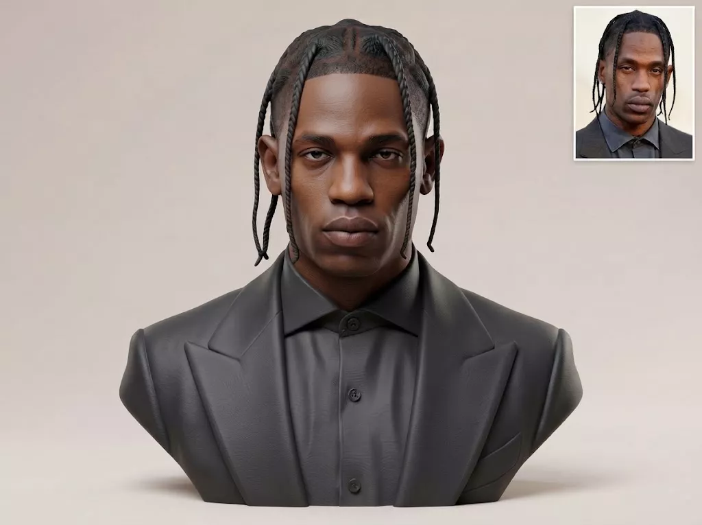 Travis Scott 3D Printable bust 3D print model