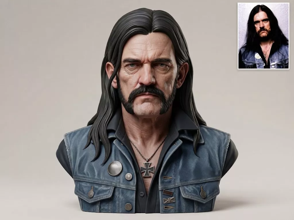 Lemmy Kilmister 3D Printable Bust 3D print model