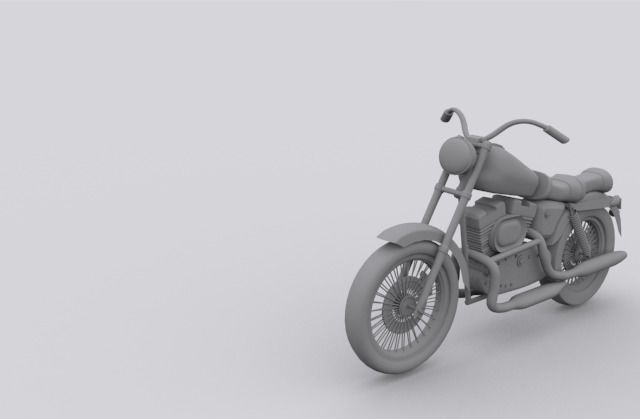 Motorcycle autodesk Maya modelling 