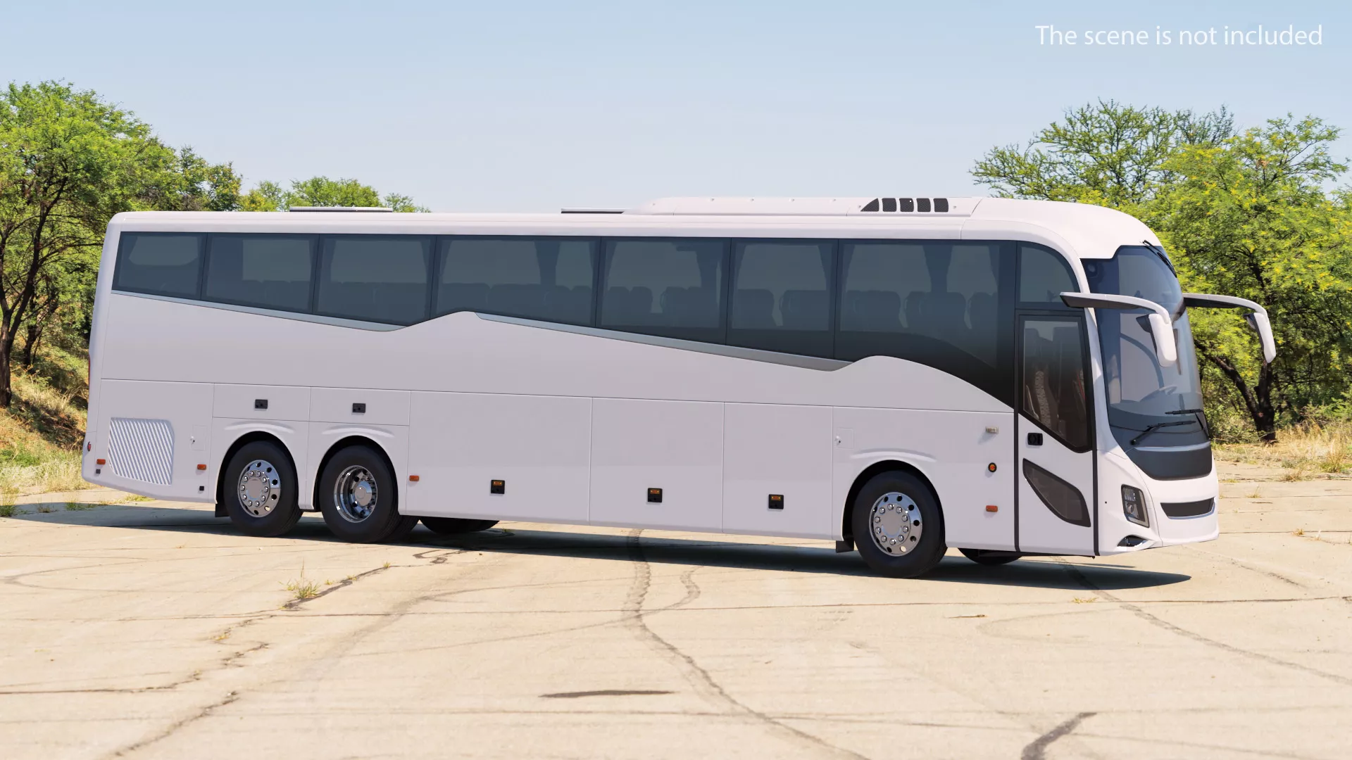 Luxury Coach Tour Bus Rigged 3D model
