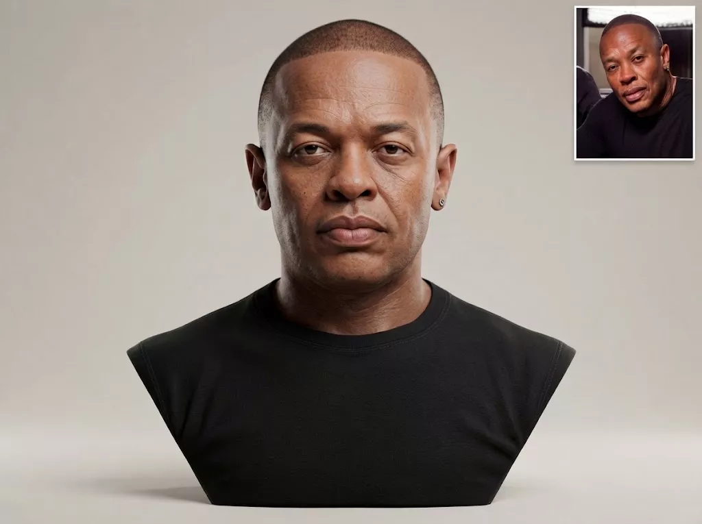 Dr Dre 3D Printable bust 3D print model