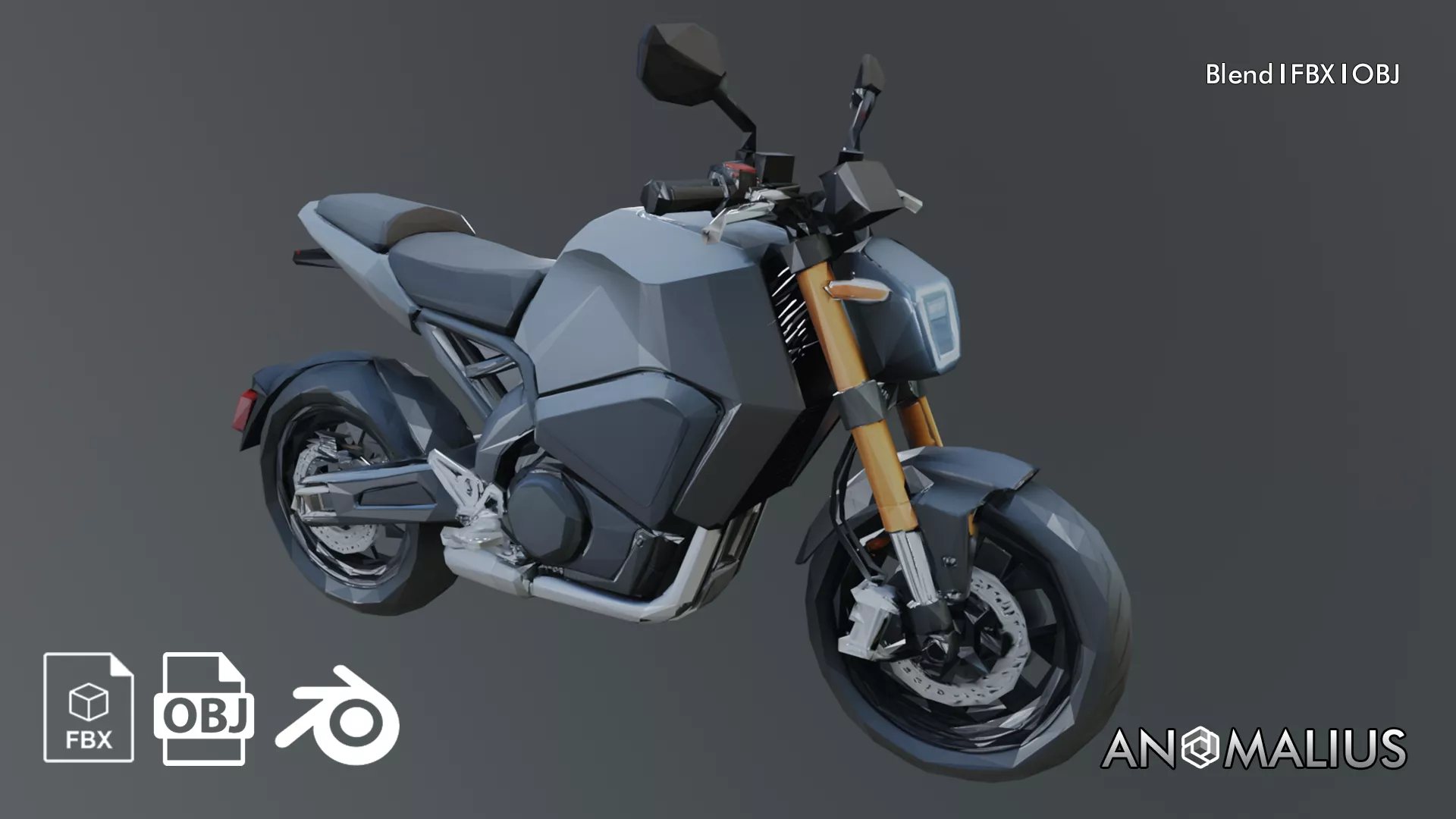 sci fi motorcycle prop 3D model