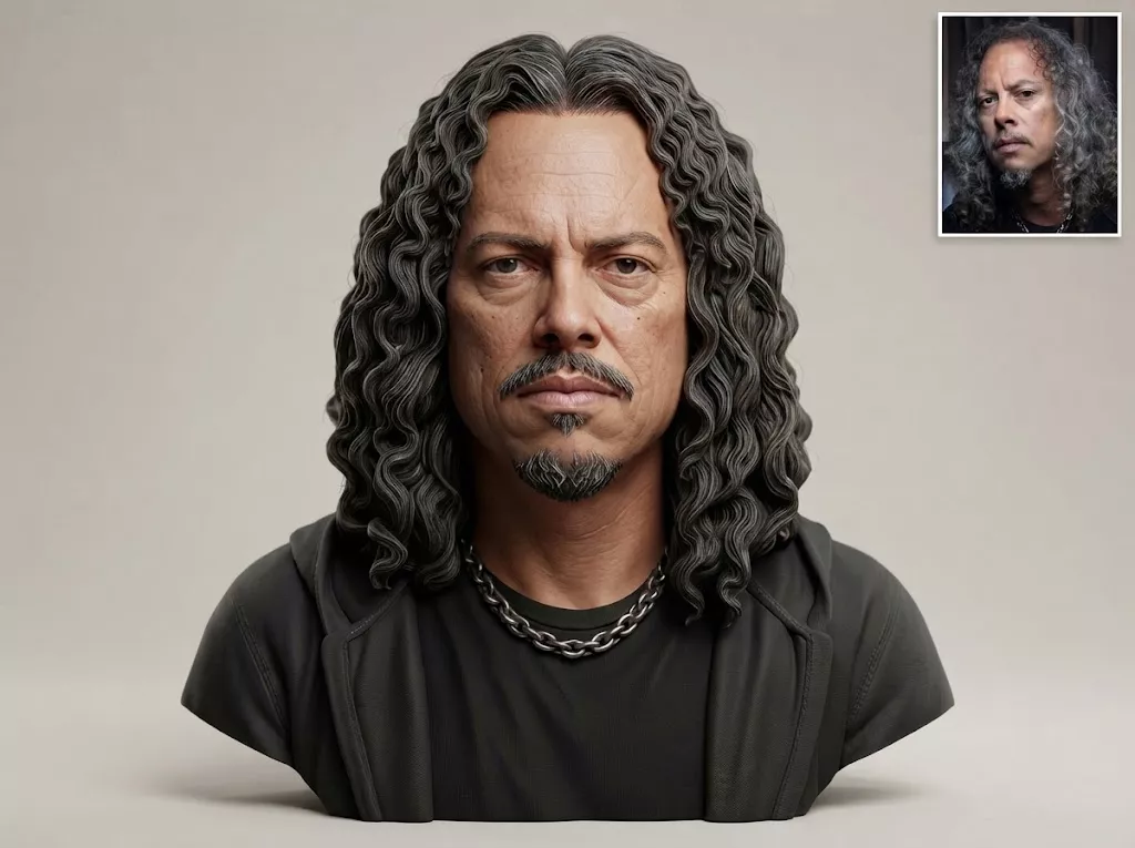 Kirk Hammett 3D Printable bust 3D print model