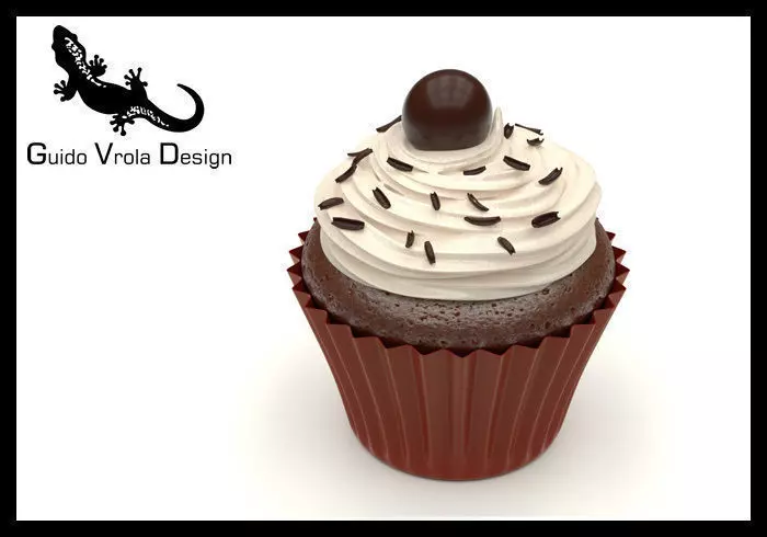 Chocolate Cupcake 3D model