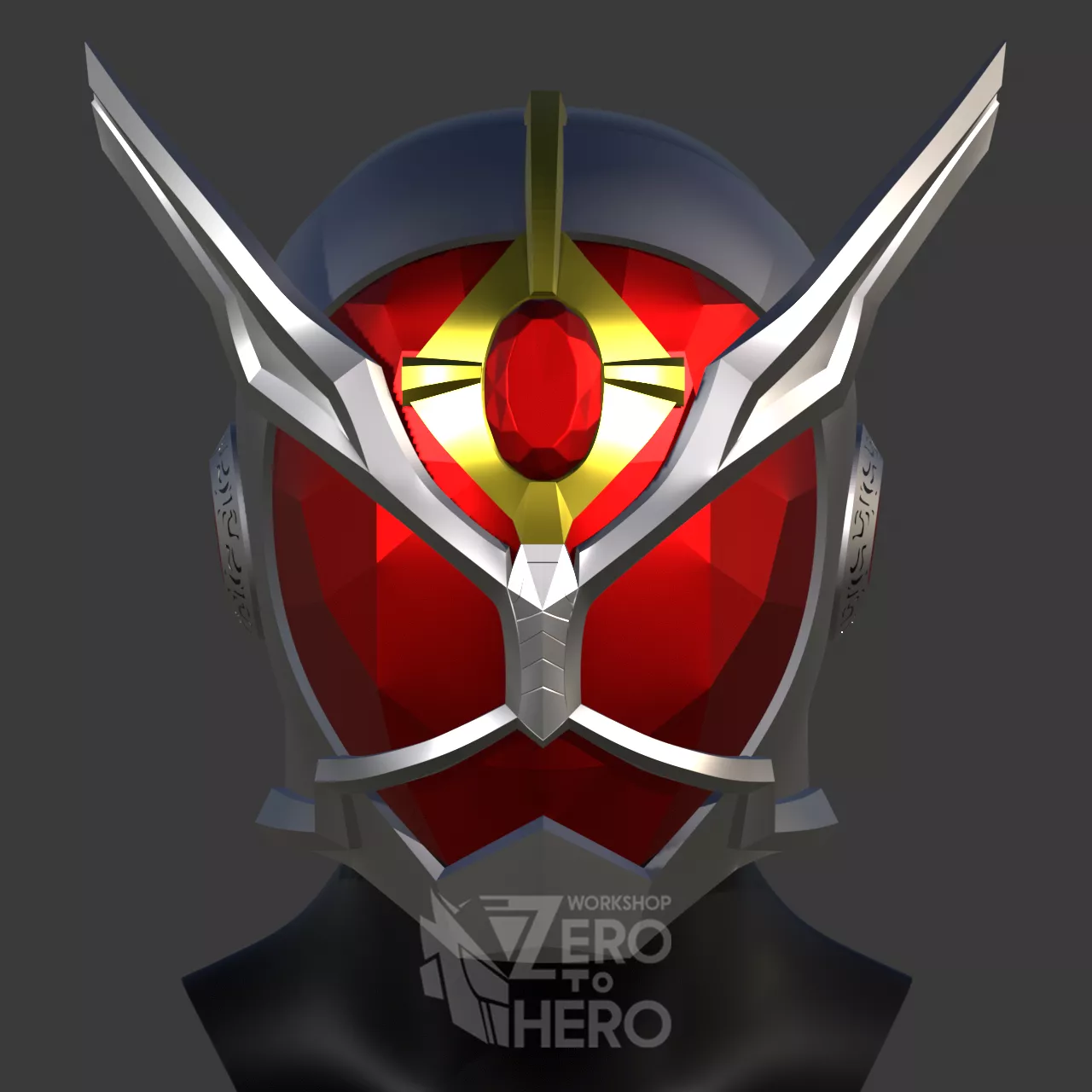 Kamen RIder Wizard Flame Dragon Helmet 3D print model