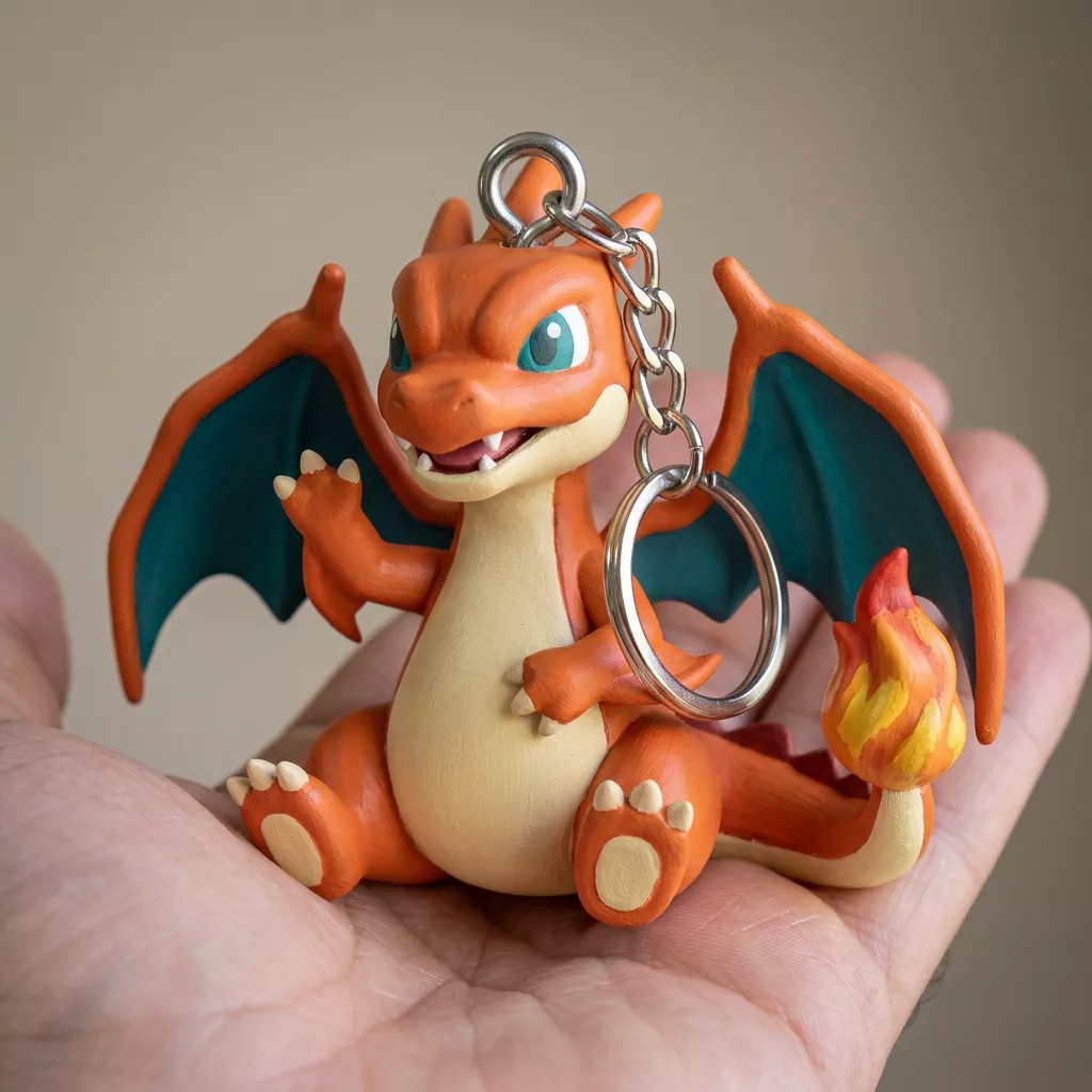 CHARIZARD CHIBI KEYCHAIN 3D PRINTABLE STL FILE 3D print model