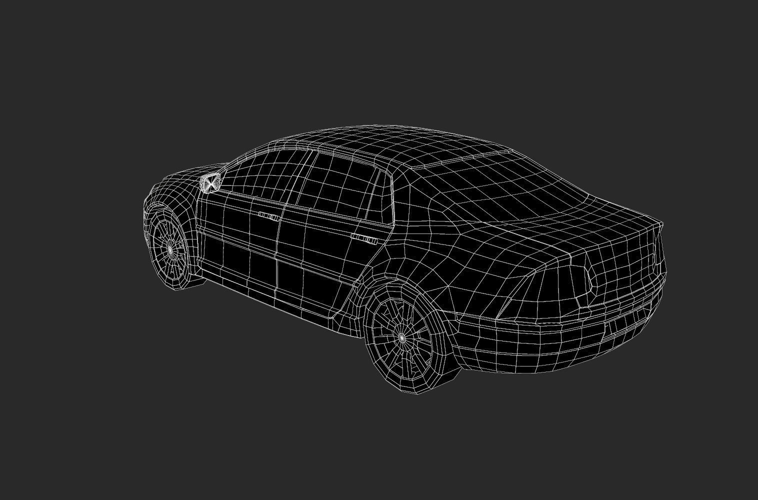 Rusted car Low-poly 3D model_9