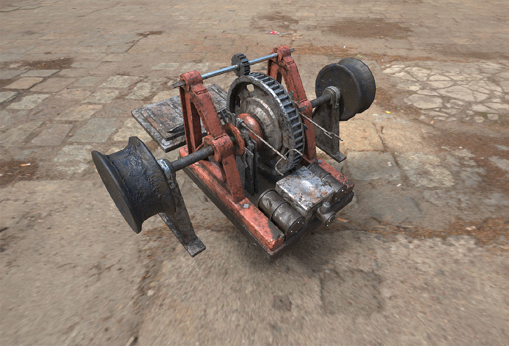 Tugboat  Low-poly 3D model_7