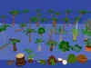 3D model Low Poly Palm Tree Pack 40 Tropical Island Beach VR / AR / low ...