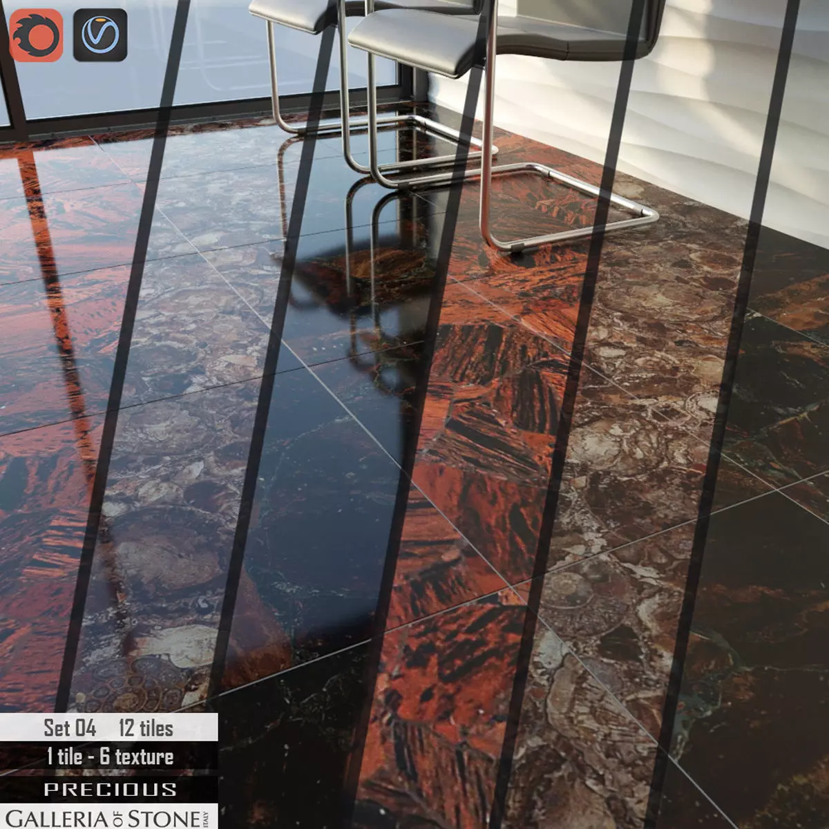 Galleria of Stone Italy Set 3D model_0