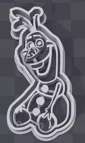 Olaf snowman from FROZEN cookie cutter with detail
