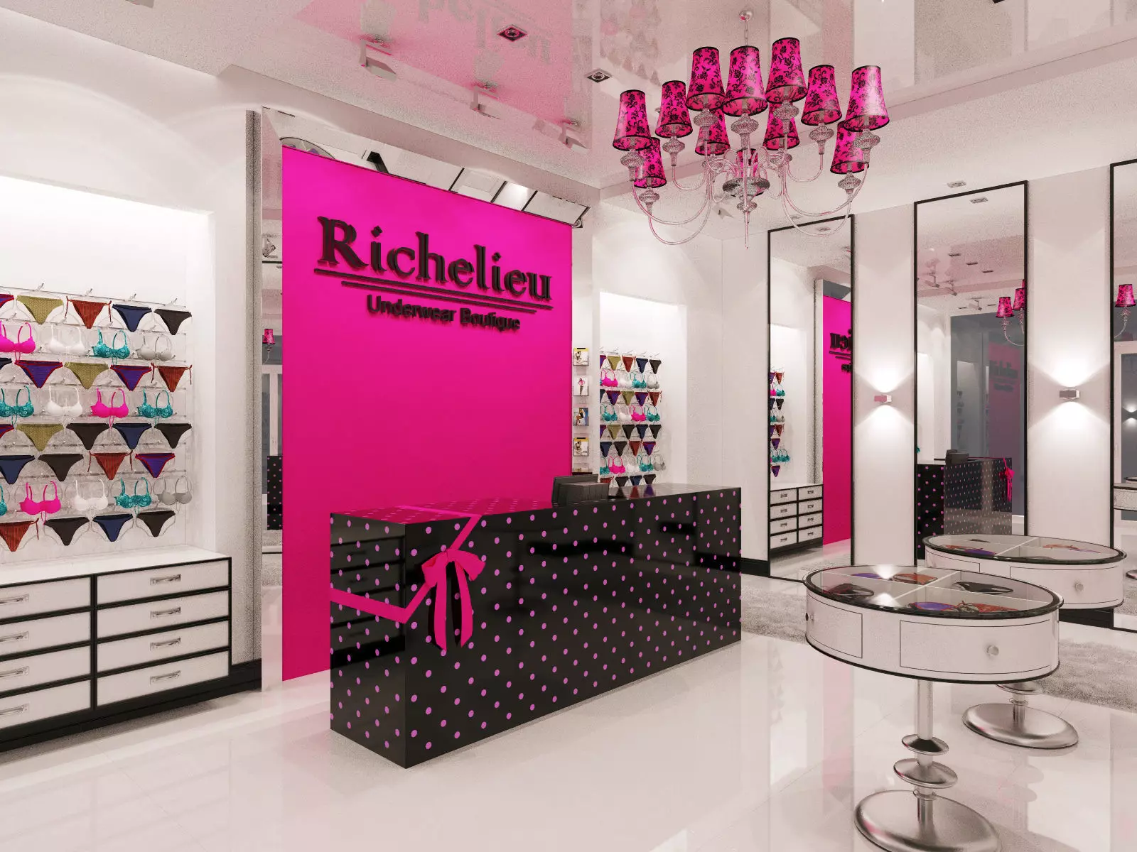 underwear boutique interior 3D model_0