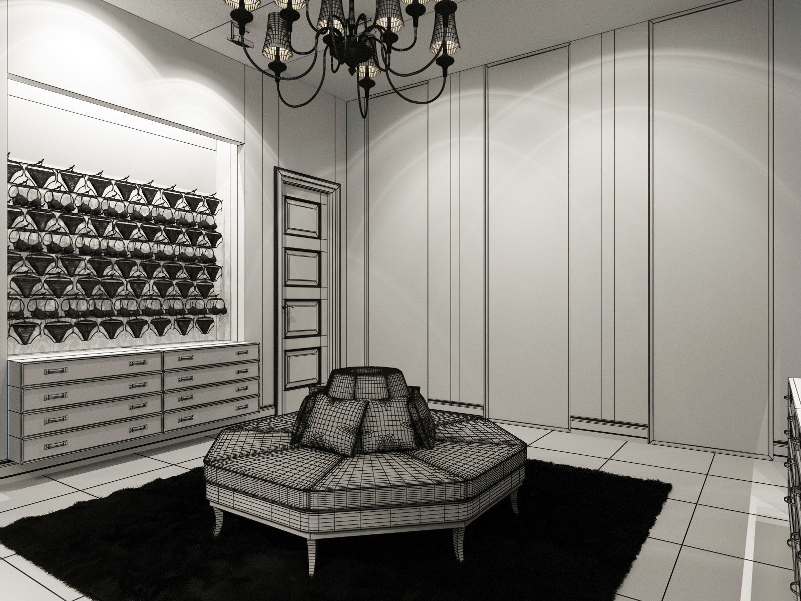 underwear boutique interior 3D model_10