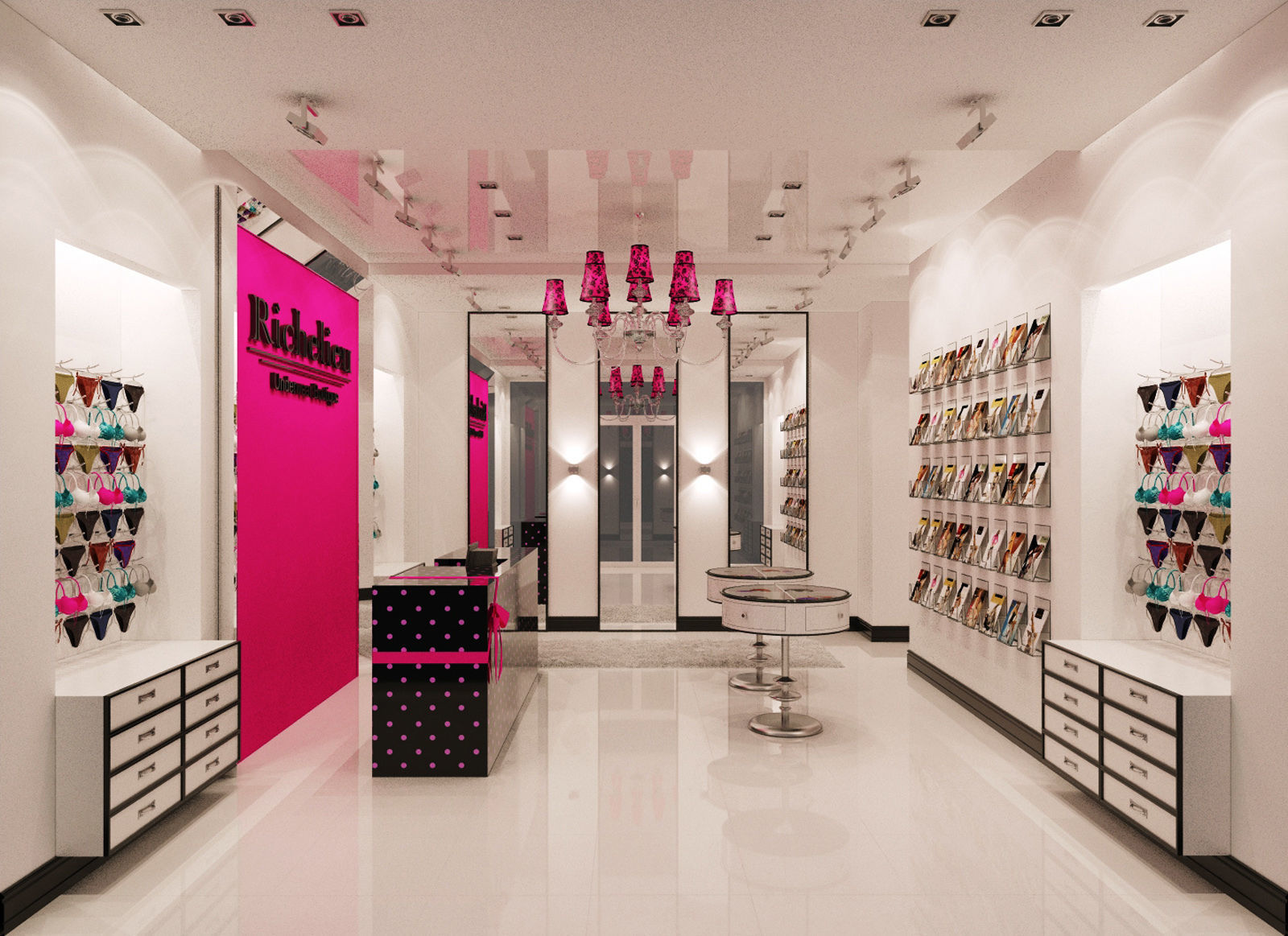 underwear boutique interior 3D model_2