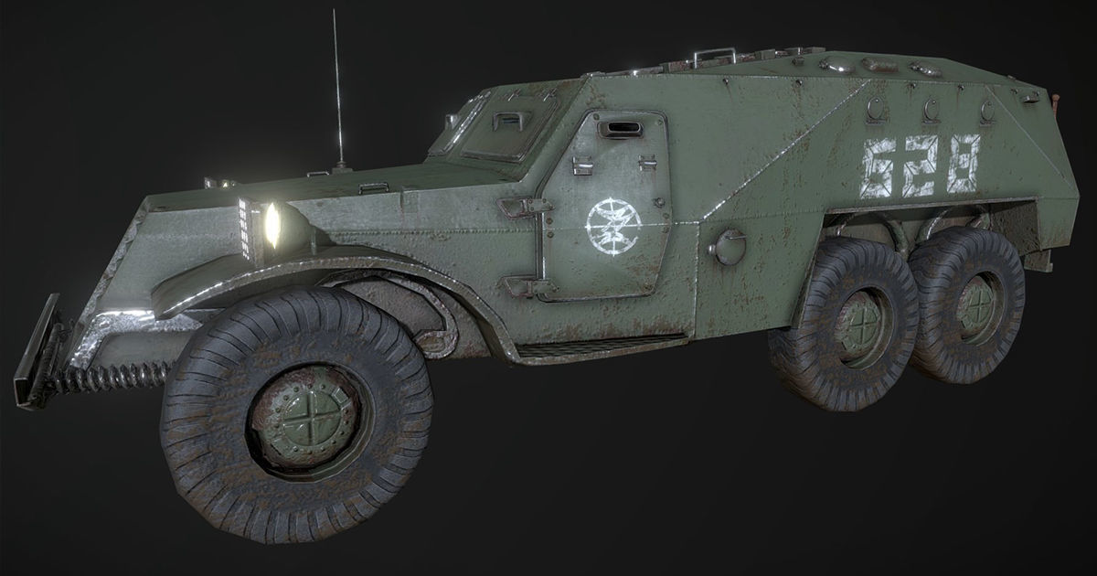 Russian Military Vehicles 29 Prefabs I Optimized I LP I PBR Low-poly 3D model_21