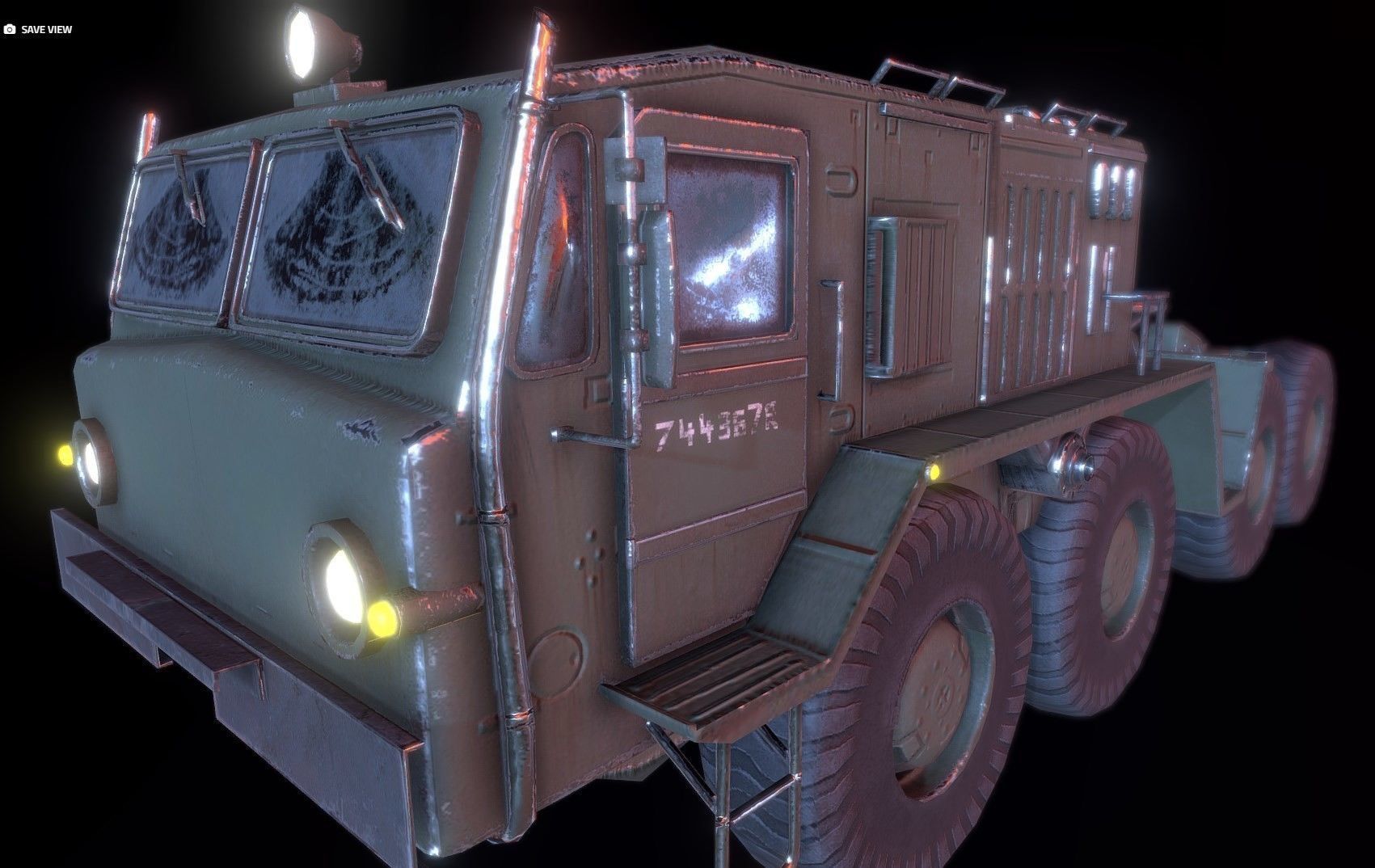 Russian Military Vehicles 29 Prefabs I Optimized I LP I PBR Low-poly 3D model_31