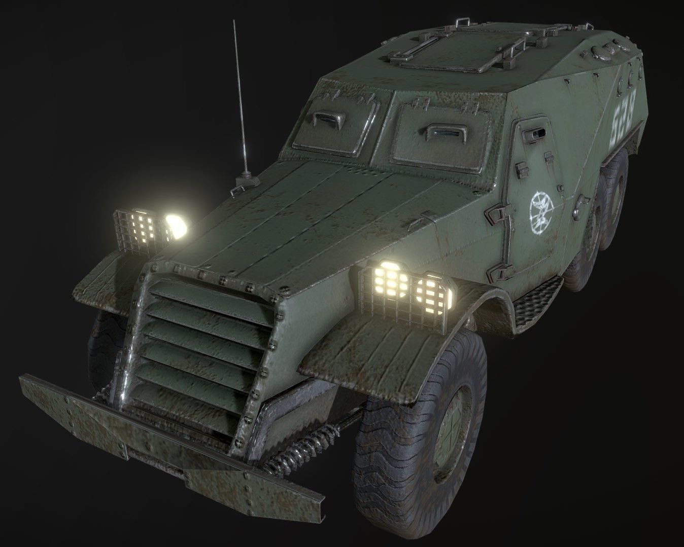 Russian Military Vehicles 29 Prefabs I Optimized I LP I PBR Low-poly 3D model_20