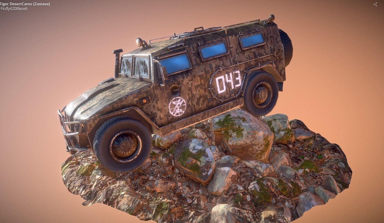 Russian Military Vehicles 29 Prefabs I Optimized I LP I PBR Low-poly 3D model_10