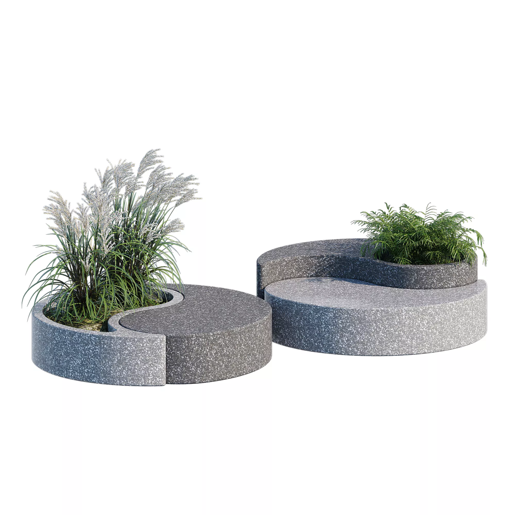 Bench Yin-Yang 3D model