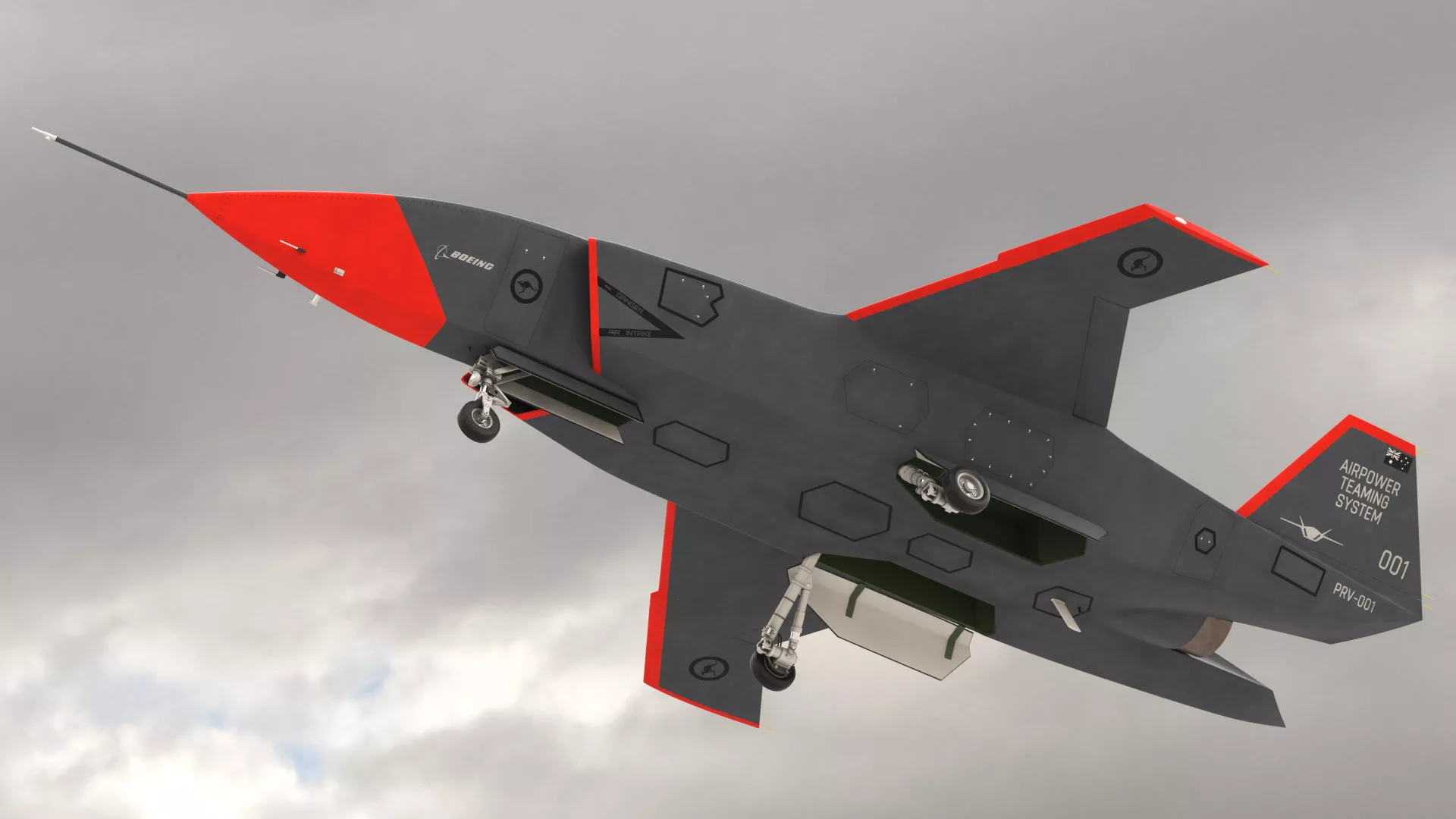 Boeing MQ-28 Ghost Bat Rigged 3D model