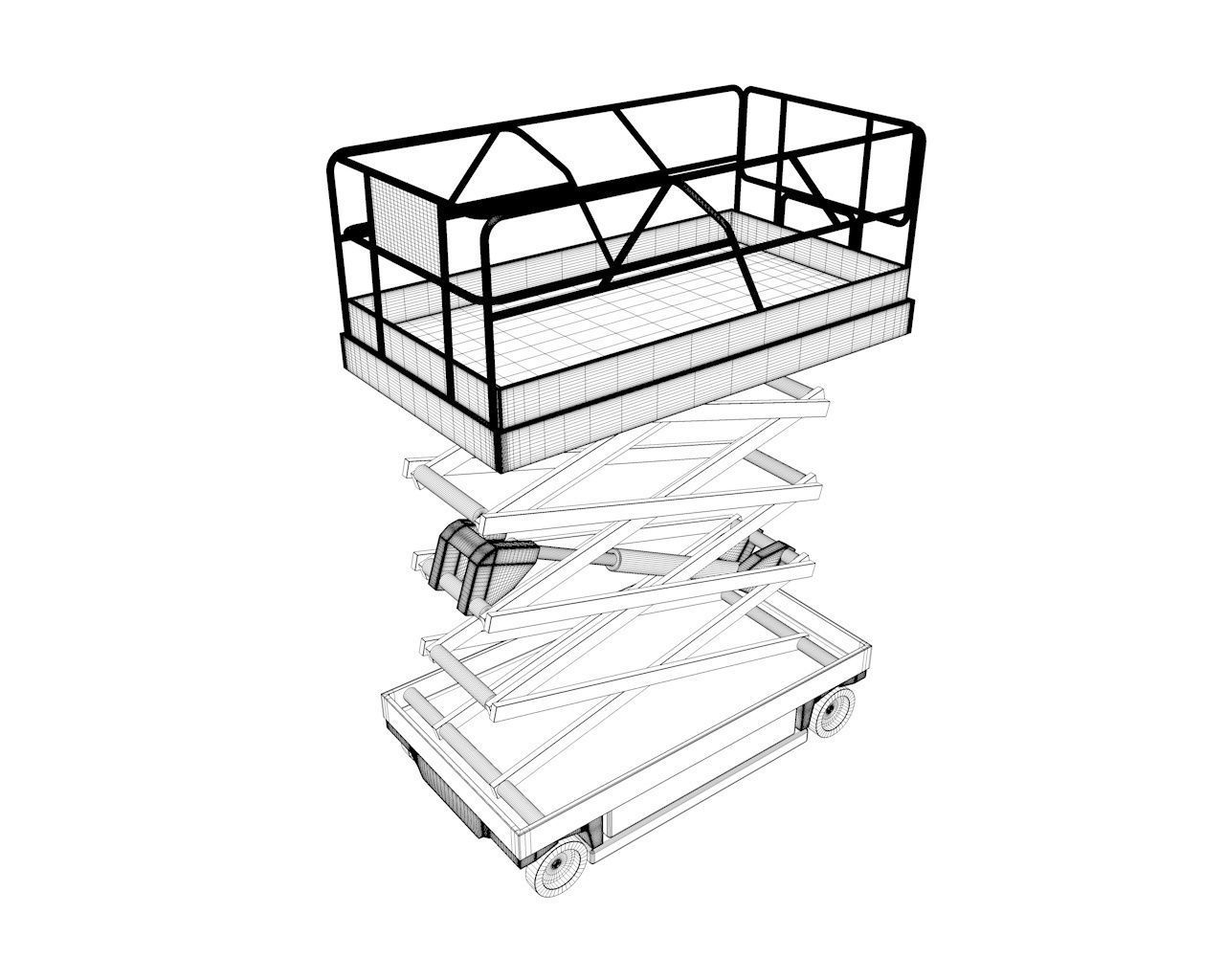 aerial bucket 3D model_3