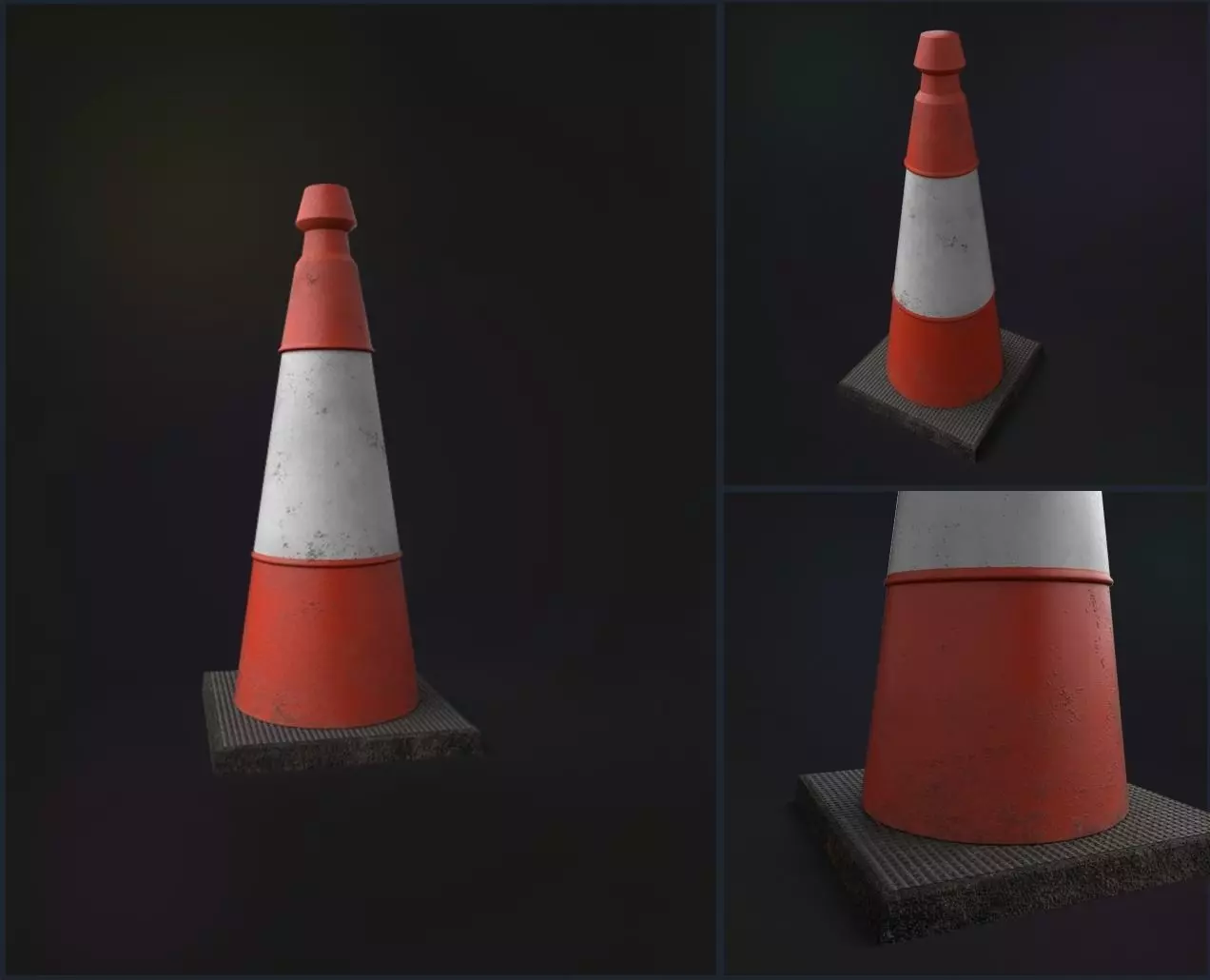 Traffic Cone Free low-poly 3D model