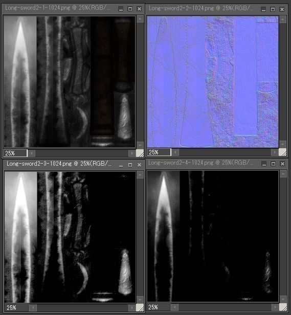 Long sword2 Low-poly 3D model_10