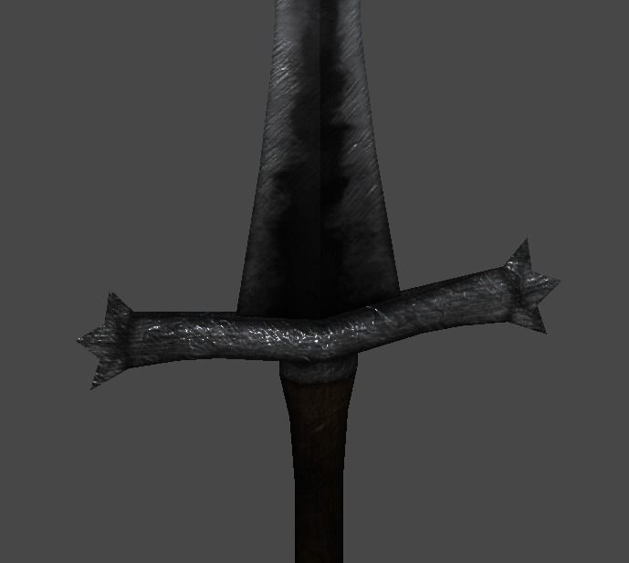 Long sword2 Low-poly 3D model_4