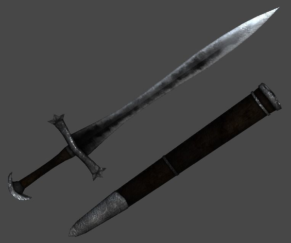Long sword2 Low-poly 3D model