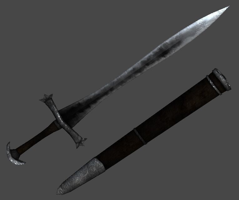 Long sword2 Low-poly 3D model_0